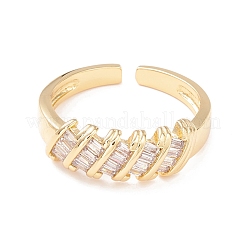 Bague de manchette rayée en zircone cubique&nbsp;RJEW-P026-04G