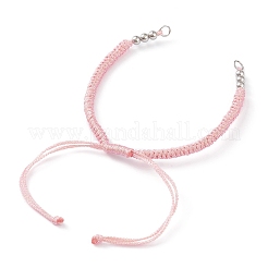 Fabrication de bracelet en cordon de polyester tressé réglable&nbsp;AJEW-JB00849-03