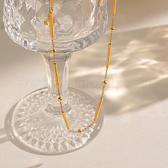 Collares de cadena de eslabones redondos de acero inoxidable 304 para mujer&nbsp;UD8273-3