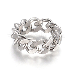 Anlaufgeschützte Unisex-Ringe aus 304er Edelstahl&nbsp;RJEW-L093-03P-17mm