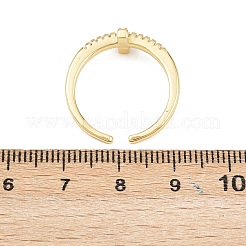 Micro allanar anillos de latón manguito de óxido de circonio cúbico&nbsp;KK-H093-19G