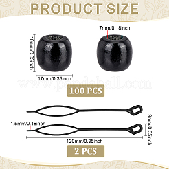 100 pz perline di legno&nbsp;DIY-ME0002-92B
