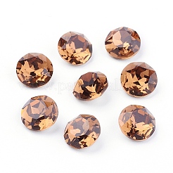 Cabochons de strass pointu dos et dos plaqué en verre&nbsp;RGLA-J012-8mm-221