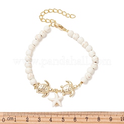 Armbänder mit Anhängern aus Edelstahl 304 und synthetischem Türkis&nbsp;BJEW-JB14065-02