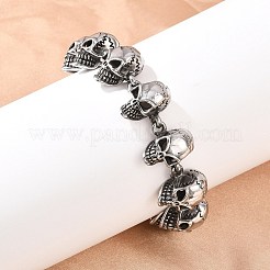 Bracciali a catena con maglie in acciaio inossidabile 304 di Halloween&nbsp;BJEW-D379-20C-AS