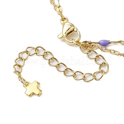 Bracelets de cheville en acier inoxydable 304 et en laiton&nbsp;AJEW-AN00629-05
