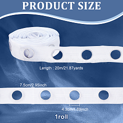 Vorhangband aus Polypropylen für Haken&nbsp;DIY-WH0569-65
