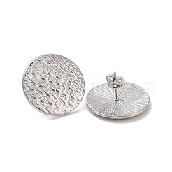 Orecchini a bottone in acciaio inossidabile 304 anti-ossidazione per donna&nbsp;EJEW-L272-029P-01