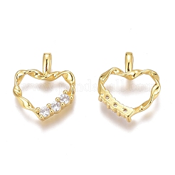 Latón micro pavimenta claro cubic zirconia encantos&nbsp;ZIRC-O035-28G