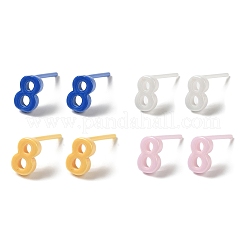 Orecchini a bottone in ceramica con zirconi e bioceramica ipoallergenica&nbsp;EJEW-C065-03I