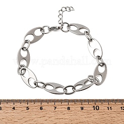 Bracelets à maillons ovales en acier inoxydable 304 pour femmes et hommes&nbsp;BJEW-L720-03P