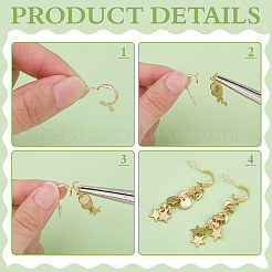 Accessoires de clous d'oreilles en laiton&nbsp;KK-BC0014-34