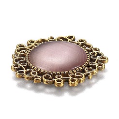 Hohle Retro-Plastikimitation Katzenauge Cabochons&nbsp;LS-KK-Z004-01B-AG