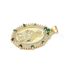 Colgante micropavé cubic zirconia de latón&nbsp;KK-Q068-40D-G