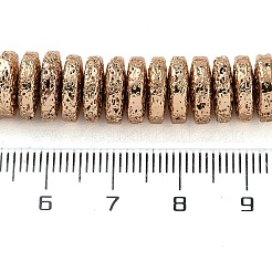 Fili di perle di roccia lavica naturale elettrodeposta&nbsp;G-I360-A05-02