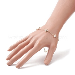 Armband mit Muschelperlen und Kreuzgliedern&nbsp;BJEW-JB09313