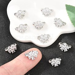 Blumenförmige Messing-Mikropavé-Abstandshalter aus klarem Zirkonia&nbsp;XGRQ5K154-827P