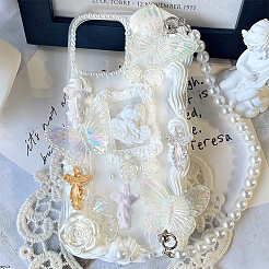 140 Stück 4 Farben Jungfrau Maria Harz Cabochons&nbsp;MRMJ-OC0003-38
