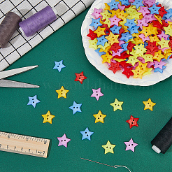 Bottoni in resina 300pz 5 colori&nbsp;DIY-CY0002-22B