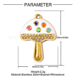 304 Edelstahl-Emaille-Anhänger&nbsp;STAS-OY008-80G