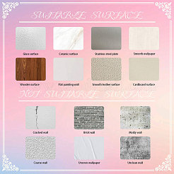 Pegatinas de espejo de plástico reflectantes impermeables&nbsp;DIY-WH0666-004