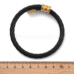 Pulseras de torsión de acero inoxidable 304 para mujer&nbsp;BJEW-P310-14MC