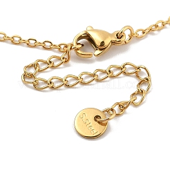 Colliers bohèmes en perles de plastique et pendentifs en acier inoxydable 304 avec chaîne en câble et fleur pour femmes&nbsp;NJEW-A032-07G-01