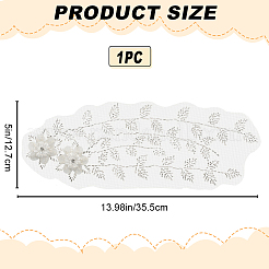 3D-Applikationen aus Viskose und Polyester mit Blumenmuster zum Aufnähen&nbsp;DIY-WH0308-361