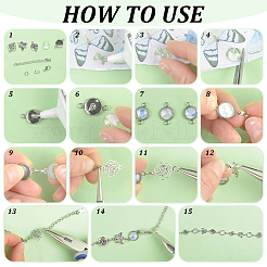 DIY-Kits zur Herstellung von Gliederarmbändern aus Edelstahl und Legierung&nbsp;DIY-PH0029-29