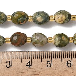 Natur Rhyolith Jaspis Perlen Stränge&nbsp;G-F809-A09-01