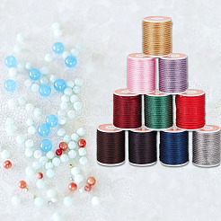 10 Rolle geflochtene Polyesterschnüre in 10 Farben&nbsp;OCOR-GO0001-02