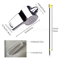 Silbatos de acero inoxidable 304 resistentes al deslustre&nbsp;DIY-WH0344-036