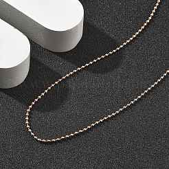 Halsketten mit facettierten Kugelketten aus Messing für Damen&nbsp;NJEW-D302-21RG