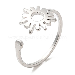 Bague ouverte en acier inoxydable 304 anti-ternissement pour femme&nbsp;RJEW-M149-05P