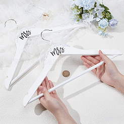 Kleiderbügel aus Holz für Hochzeiten&nbsp;DIY-WH0504-924A