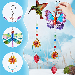 3 stücke 3 stil eisen kolibri schmetterling libelle anhänger dekorationen&nbsp;DIY-GA0005-48