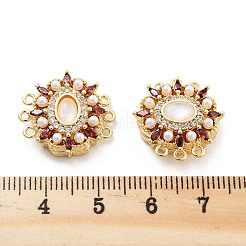 Fermoirs magnétiques en zircone cubique transparent micro pave en laiton&nbsp;KK-C066-01G