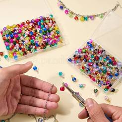 200 pz 10 colori pendenti in vetro craquelé&nbsp;PALLOY-SW0018-01