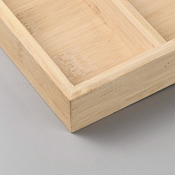 4 vassoio espositivo per organizzatori di bicchieri in legno con griglie&nbsp;AJEW-WH0696-097B