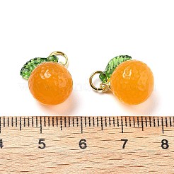 Gefärbte natürliche Achat-Orange-Charms&nbsp;G-U025-07G