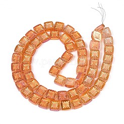 Chapelets de perles en verre transparent électrolytique&nbsp;EGLA-N017-03C
