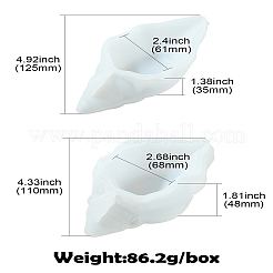 Moule de décoration de boîte de rangement de conque de plâtre de colle de goutte à goutte de bricolage moule de bougie d'aromathérapie tasse de bougie de conque moule en silicone&nbsp;ST-CJ0021-03