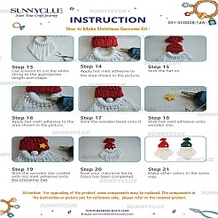 Weihnachts-DIY-Sets für handgefertigte Weihnachtsmann-Anhänger aus gewebter Baumwolle&nbsp;DIY-SC0028-12A