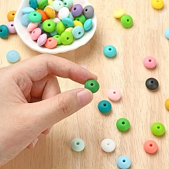 100 Stück 25 Stile Unterlegscheibe Abakusperlen aus lebensmittelechtem&nbsp;SIL-YW0001-36