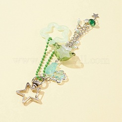 Porte-clés pendentifs en acrylique et en verre&nbsp;KEYC-FZ00003