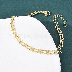 Messing-Gliederkettenarmbänder für Frauen&nbsp;BJEW-C140-26G