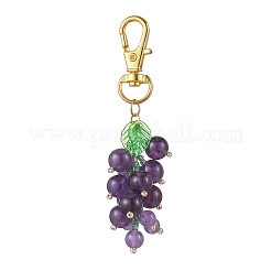 Décorations pendantes en améthyste naturelle de raisin&nbsp;HJEW-MZ00342-02