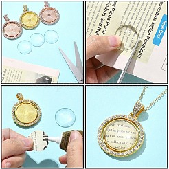 DIY Blanko Kuppel Legierung Kristall Strass Anhänger Herstellung Kits&nbsp;DIY-YW0009-87