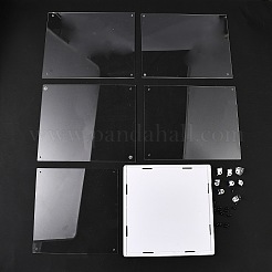 (Defekter Räumungsverkauf: leichte Beschädigung) transparente Acryl-Minifiguren-Vitrinen mit weißem Sockel&nbsp;ODIS-XCP0001-32