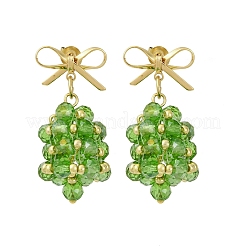 Orecchini pendenti in ottone con campanella di Natale&nbsp;EJEW-MZ00495-02